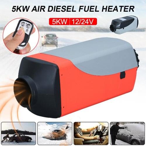 12V 5KW Car Diesels Air Parking Heater Car Heater LCD Remote Control Monitor Switch + Silencer for Trucks Bus Car Fuel Heater
