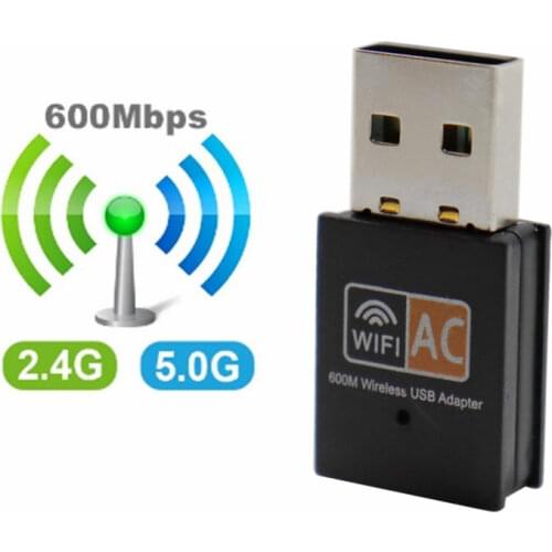 600mbps Wireless USB WiFi Adapter2.4GHz+5GHz Network Card wifi Dongle PC Network Card Dual Band USB Wifi Adapter