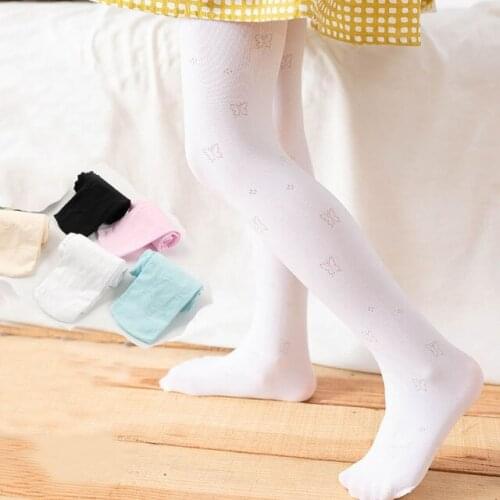 Butterfly hollow children kids pantyhose summer thin girls velvet stretch fashion pantyhose girls student dance tights