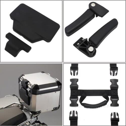 For BMW R1200GS F800gs F700GS ADV Box Passenger Armrests + Back Pad Rear Saddlebag + Aluminum Alloy Side Box Handle