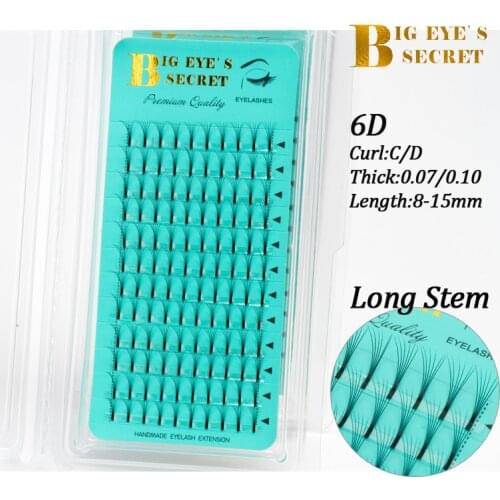Big eyes secret 6D premade fans for volume eyelash extensions Premade lashes knot-free eyelash bundles free shipping
