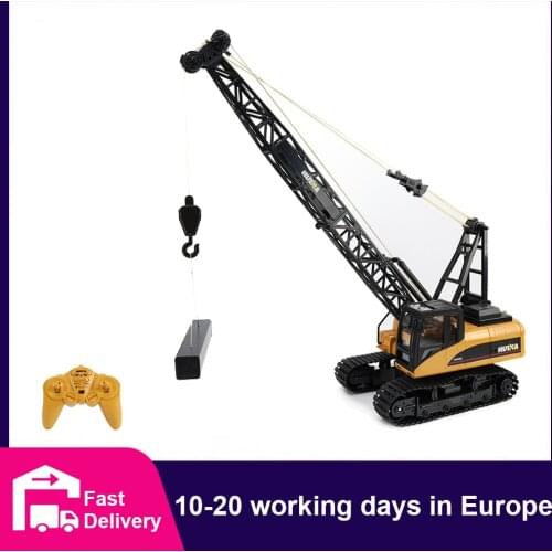 HUINA 1:14 RC Truck Caterpillar Alloy Tractor Engineering Car 2.4GHz Remote Controlled Car 15 Channel RC Crane Toys for Boys