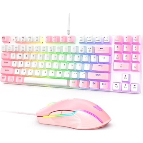Gaming Keyboard And Mouse Blue Axis Wired Backlight Mechanical Feeling Keyboard Gamer Kit 3200DPI Gaming Mouse Set For PC Laptop
