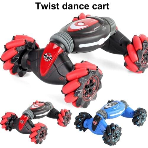 JJRC 2.4G RC Gesture Induction Twisting Off-Road Stunt Car with Music LED Toy 360 Degree Flip Kids Robot RC Cars Toys