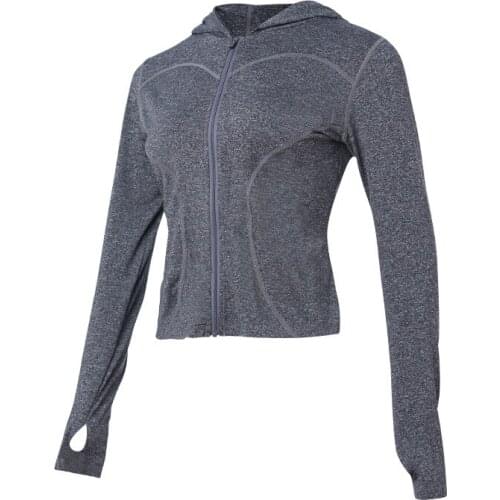 Mermaid Curve Autumn Winter New Running Jacket Women Stretch Tight Long Sleeve Thumb Hole Sports Jacket Gym Fitness Zipper Coat