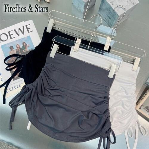 Summer Girls Skirt Shorts Baby Fake Skirt Kids Safe Undewear Children Bottoms Streewear Side Pleated Coul Solid 3 To 13 Yrs