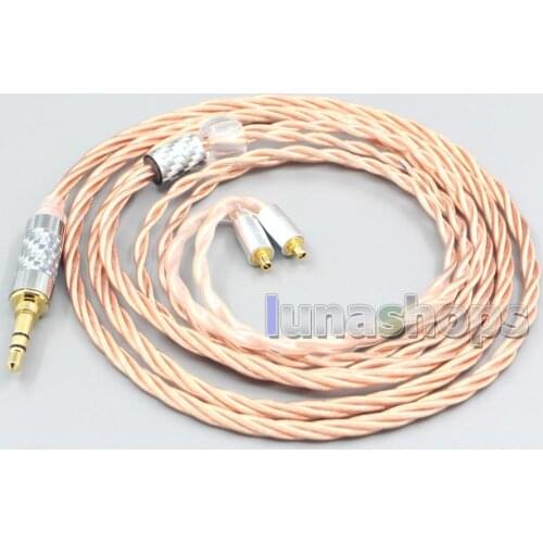 LN007182 Silver Plated OCC Shielding Coaxial Earphone Cable For Dunu T5 Titan 3 T3 (Increase Length MMCX)