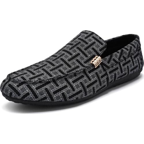 2021 Doudou Shoes Mens Summer New Fashion Casual Lazy Shoes Trend All-Match Canvas Shoes Breathable Mens Driving Shoes