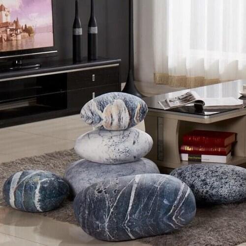A Set( 6PCS) Pebble Stone Rock Shape Pillow Case/Cushion Covers Without Stuffing