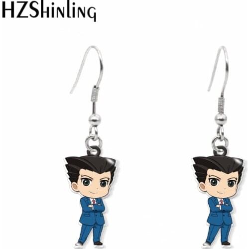 2021 New Gyakuten Saiban Dangle Earring Handmade Acrylic Hook Earring Epoxy Jewelry Earrings Gifts