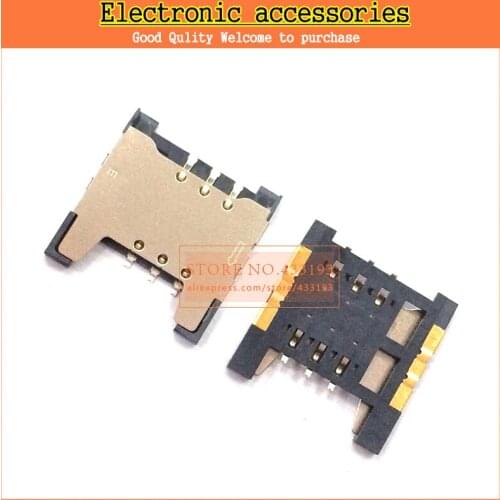 Original new 6P 6PIN mobile phone sim card connector 10PCS/lot SIM Card Tray Slot Connector