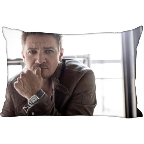 Custom Pillowcase Cover Jeremy Renner Rectangle Zipper Pillow Cover Satin Fabric Pillowcase 40x60cm,50X75cm(Two sides)10-10