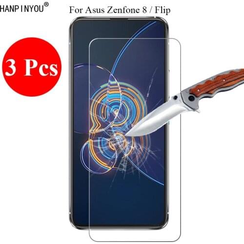 3 Pcs/Lot 9H 2.5D Clear Tempered Glass Screen Protector For Asus Zenfone 8 Flip ZS590KS ZS672KS Protective Film + Clean Tools