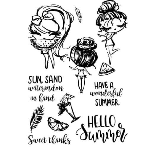 Girl Transparent Clear Silicone Rubber Stamp Seal DIY Scrapbooking photo Album A0786