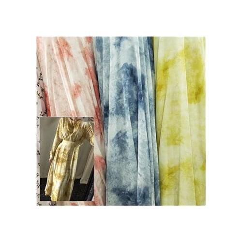 Printed floral Paris chiffon fabric for sewing woman dress and blouse