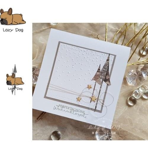 2PCS Christmas Tree Metal Cutting Dies Scrapbooking Stencil DIY Decorative Craft Embossing Die Cuts Card Making New Dies For 201