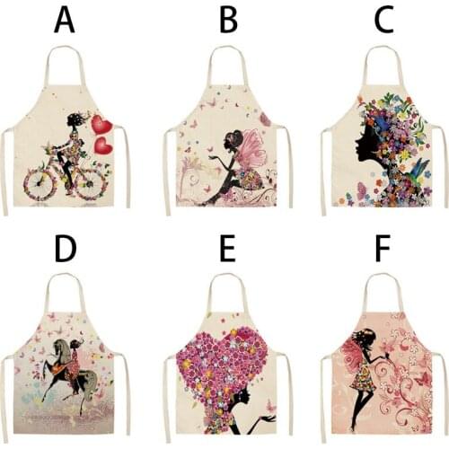 Woman Kitchen Aprons Household Linen Apron Shop Cleaning Pinafore Cleaning Cooking Cloth Cover DIY Home Kitchen Accessories
