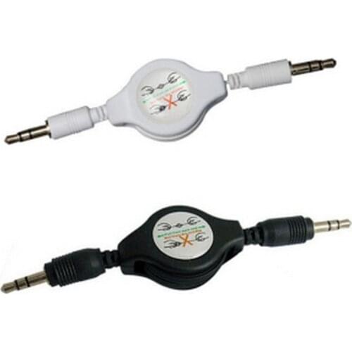 1pc AUX Retractable Car Stereo MP3 Audio Cables Adapter 3.5mm Male To Male Audio Cable Car MP3 Phone Computer
