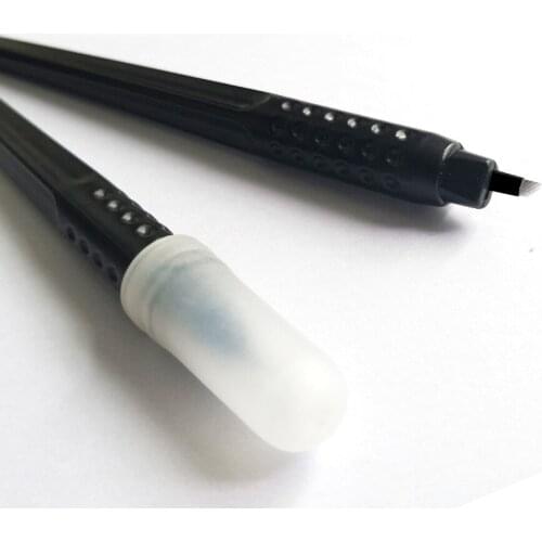 10x Microblading Disposable Pen With Needles Eyebrow Tattoo Permanent Makeup 12 CF Flexible Blades Nano 0.18mm