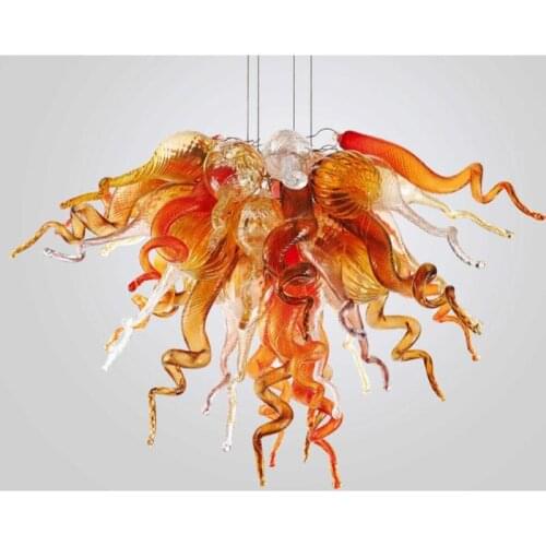 4-Light Novelty Chandelier Handmade Blown Murano Glass Modern Art Deco LED Pendant Lamps