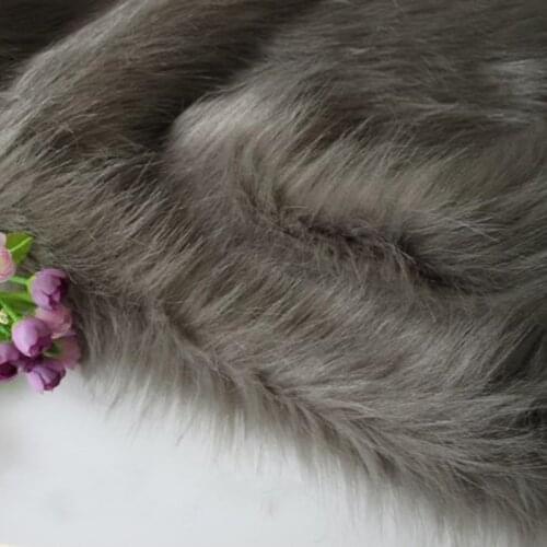 8cm dark grey fur plush cloth fabric for background wall soft bag mobile phone counter decoration cosplay diy sewing materials