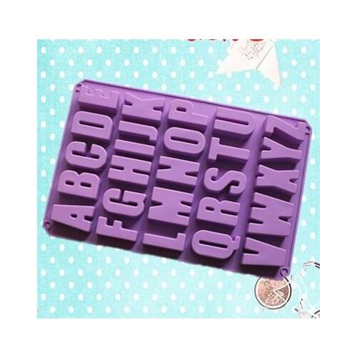 Alphabet Letter Soap Ice Cube Chocolate Candy Soap Silicone Mold Cake Decoration Pan