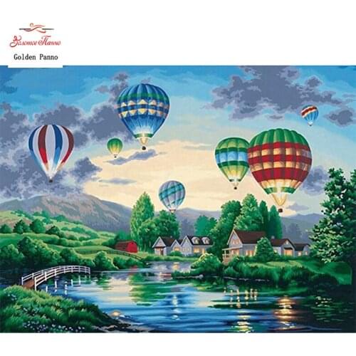 Diamond Painting Full Square 5D Diy Daimond Embroidery Diamant Mosaic Sale rhinestones pictures Hot Air Balloon Landscape 03