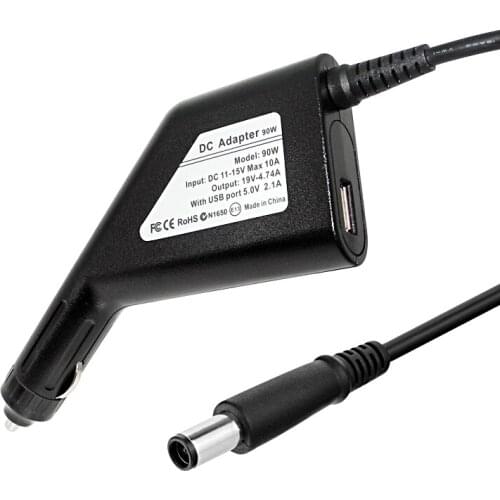Dc Car Charger for Hp Pavilion Dv4 Dv5 Dv6 Dv7 Dv8 2000 Notebook Power Adapter 5V 2.1A 19V 4.74A 90W Car Adapter