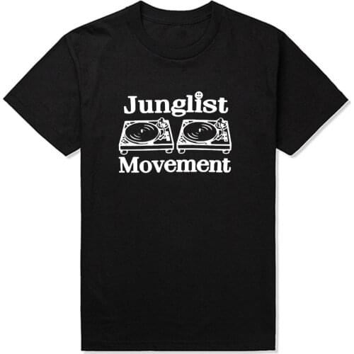 Drum and Bass Clubbing Turntables Decks Music DNB Man Junglist Movement T Shirts MenCotton O Neck Mens tshirt Tops Tees