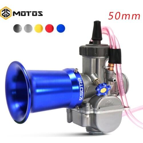 ZS MOTOS 50mm Carburetor Air Filter Cup For KOSO For KEIHIN PWK 21 24 26 28 30mm Carburetor Color Wind Cup Horn Cup