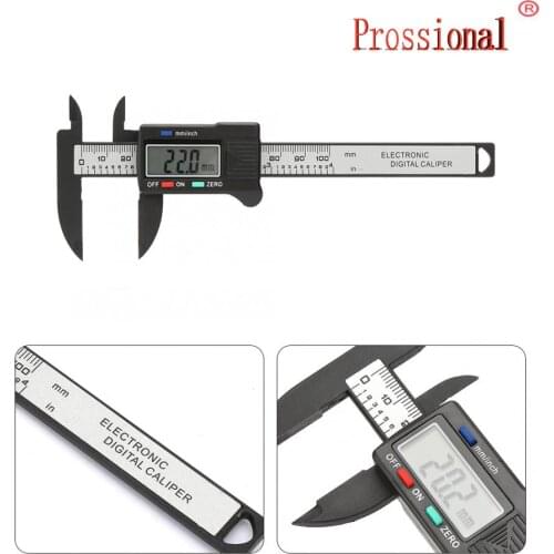 Digital Caliper with Large LCD Screen Plastic Electronic Vernier Caliper Measuring Tool, 0-6 In/0-150 mm Newly Measuring Tool