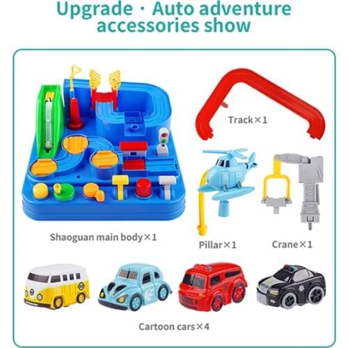 Baby Kids Manual Rail Train Track Puzzles Car Toys for Children Education Toy Q6PD