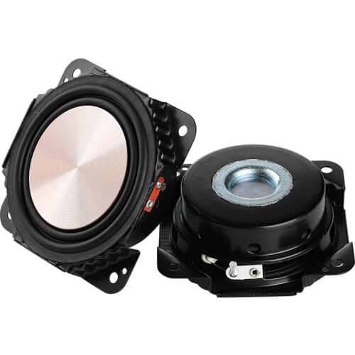 AIYIMA 2Pcs 2.75 Inch 56mm Rose Gold Bass Speaker 8Ohm 20W Brushed Metal Diaphragm Speakers For Home Theater System DIY