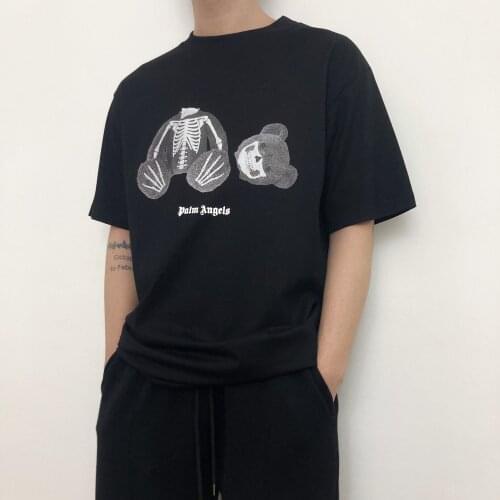 Palm Angels new bear skeleton bear short-sleeved T-shirt men women with the same paragraph