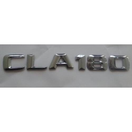 Chrome 3D ABS Plastic Car Trunk Rear Letters Words Badge Emblem Decal Sticker for Mercedes Benz CLA Class CLA180