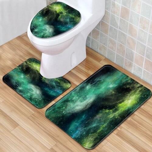 Cool starry sky pattern Carpet in the bathroom Toilet mat For bathroom Carpets bathroom mat set Bathroom rug Bath mat Carpet mat