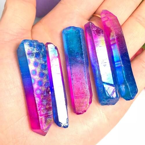 Natural unique color crystal column irregular stone pendant, suitable for women DIY necklace suitable for the treatment of reik