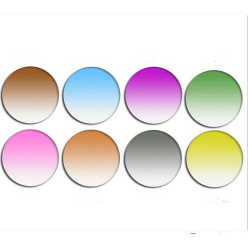 1.60 Index Gradient Color Tinted Lens for Prescription Sun Glasses 70mm HMC+EMI Coating