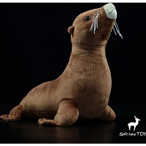 Soft Stuffed Toys Cute Fur Seals Dolls Model Real Life Plush Dolls Present