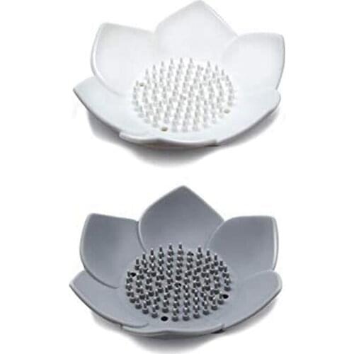 Soap Dish, Bar Soap Holder Case with Drain Holes, Silicone Soap Tray Saver Sponge Holder Soap Dishes