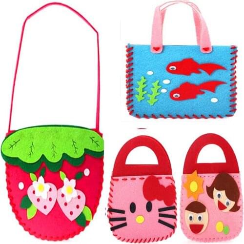 1 Set Felt Fabric Exquisite Felting Kit Bag Needlework Hand-wrapped Childrens Art and Craft Learn Materials DIY Craft Supplies