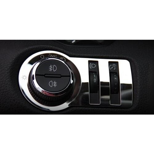 Stainless steel lamp headlight switch decoration sticker/ trim For Chevrolet Malibu Cruze Trax For Opel Mokka ASTRA J Insignia