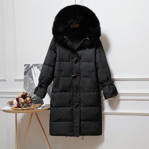 2021 New Down Winter Coats Women Korean Long White Duck Down Parkas Coat Woman Thicken Warm WInter Jacket Female Hooded Overcoat