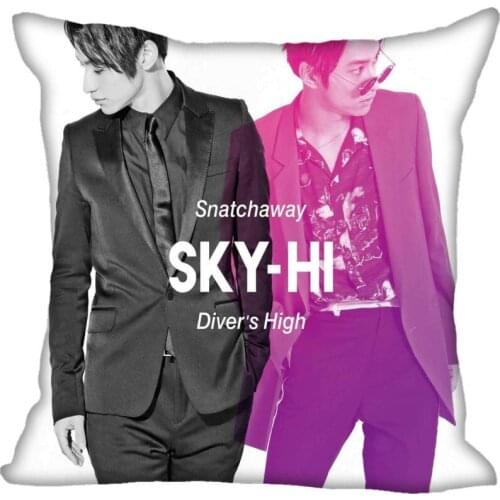 New custom Sky-Hi square pillowcases zipper Custom Pillowcase one side Custom your image gift