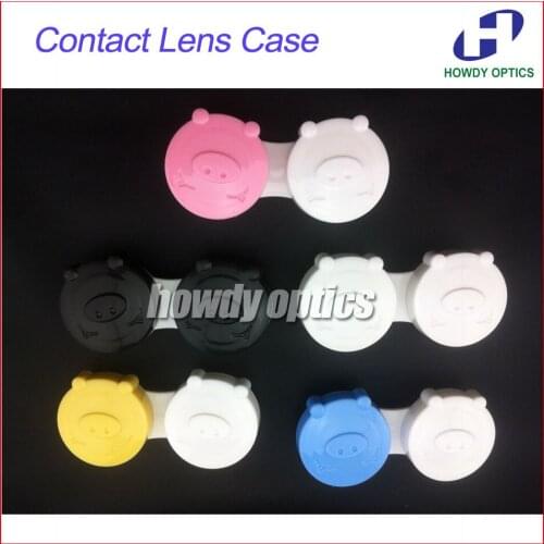 100pcs Wholesale Lovely Pig Contact Lens Case Contact Lenses Case Contact Lens Box Free Shipping