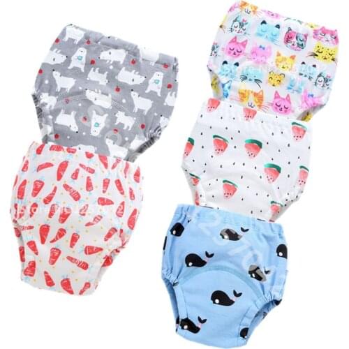 Baby Reusable Nappies Diapers Washable Cloth Diaper Children Traning Panties Potty Underwear Pants Waterproof