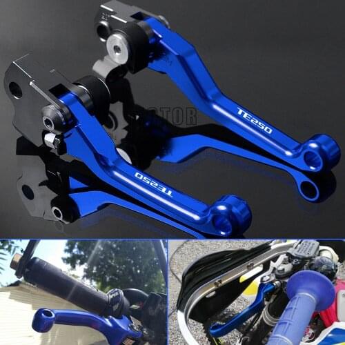 Motorcycle Dirtbike Pit Dirt Bike Pivot CNC Brake Clutch Levers Handle Printing For HUSQVARNA TE250 TE 250 2014 2015 2016 2017