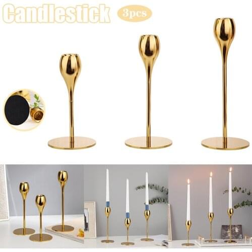 Modern Simple Decoration Candlestick Alloy Scented Candle Holder Exquisite Decoration for Living Room Bedroom Bathroom JDH88