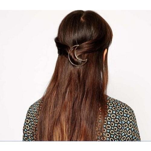 Wedding Hair Accessories Hair Clip Pin Metal Geometric Hairband Moon Hairgrip Barrette Gift For Girl Headpiece Hairpins Jewelry