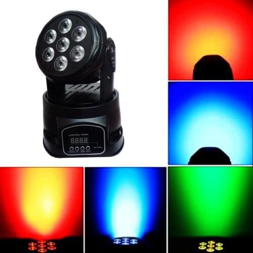 2pcs/lot 7X12W RGBW LED Moving Head Light,Disco DJ Lighting,DMX512 LED Wash Wall Effect Stage Lighting,Home Party Show LED Lamp